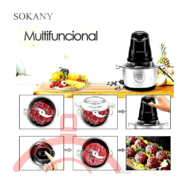 Procesador de Alimentos Sokany 2L 800W