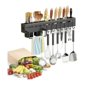 1 Organizador de Cocina Mural con Portacuchillos y Ganchos