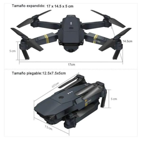 19 Dron Plegable con Cámara 4K WiFi FPV