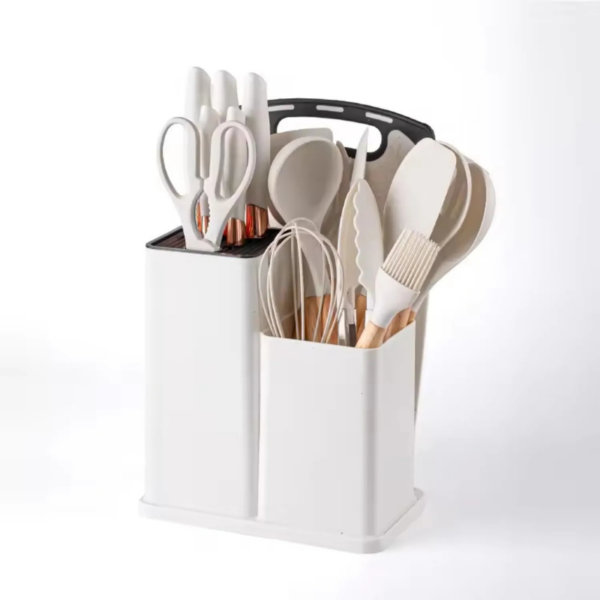 Set de Utensilios de Cocina 19 Piezas con Organizador
