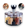 3 Especiero Giratorio 360° con 6 Frascos de Vidrio