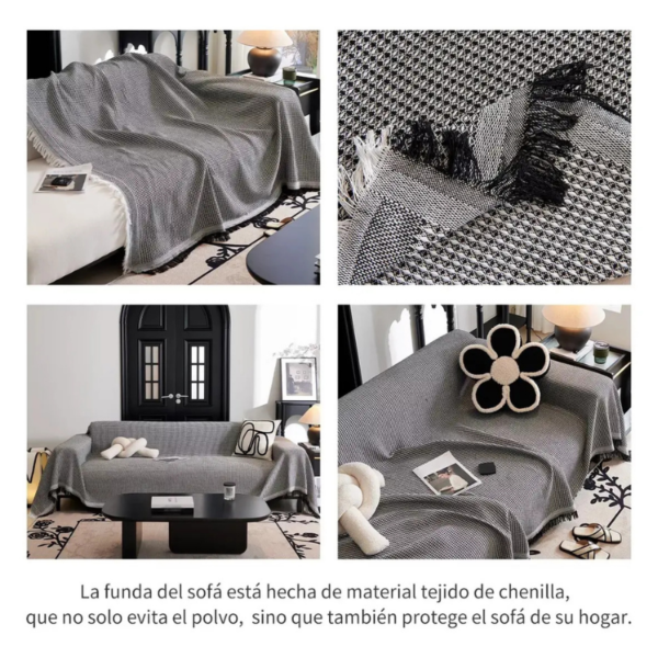 Manta Decorativa para Sofá en Chenilla