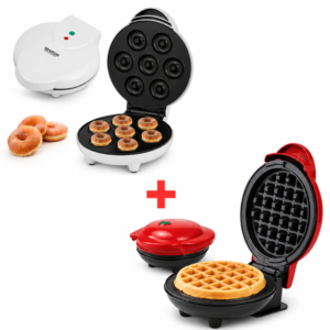 Combo Repostería: Máquina de Donas x7 + Mini Waflera